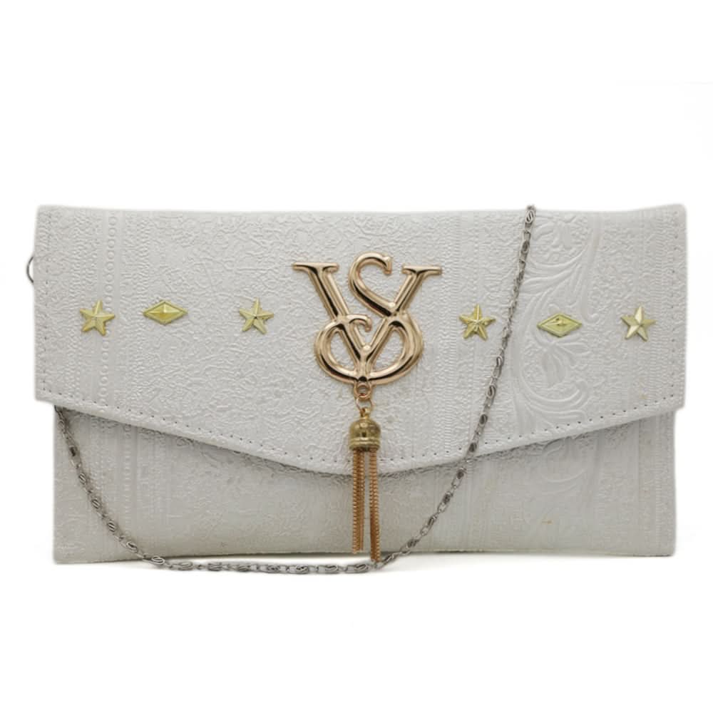 Women's Clutch - White, Women, Clutches, Chase Value, Chase Value