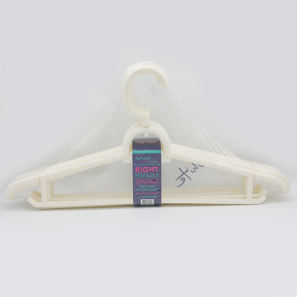 Appollo Right Hanger 6 Piece - White, Home & Lifestyle, Accessories, Chase Value, Chase Value