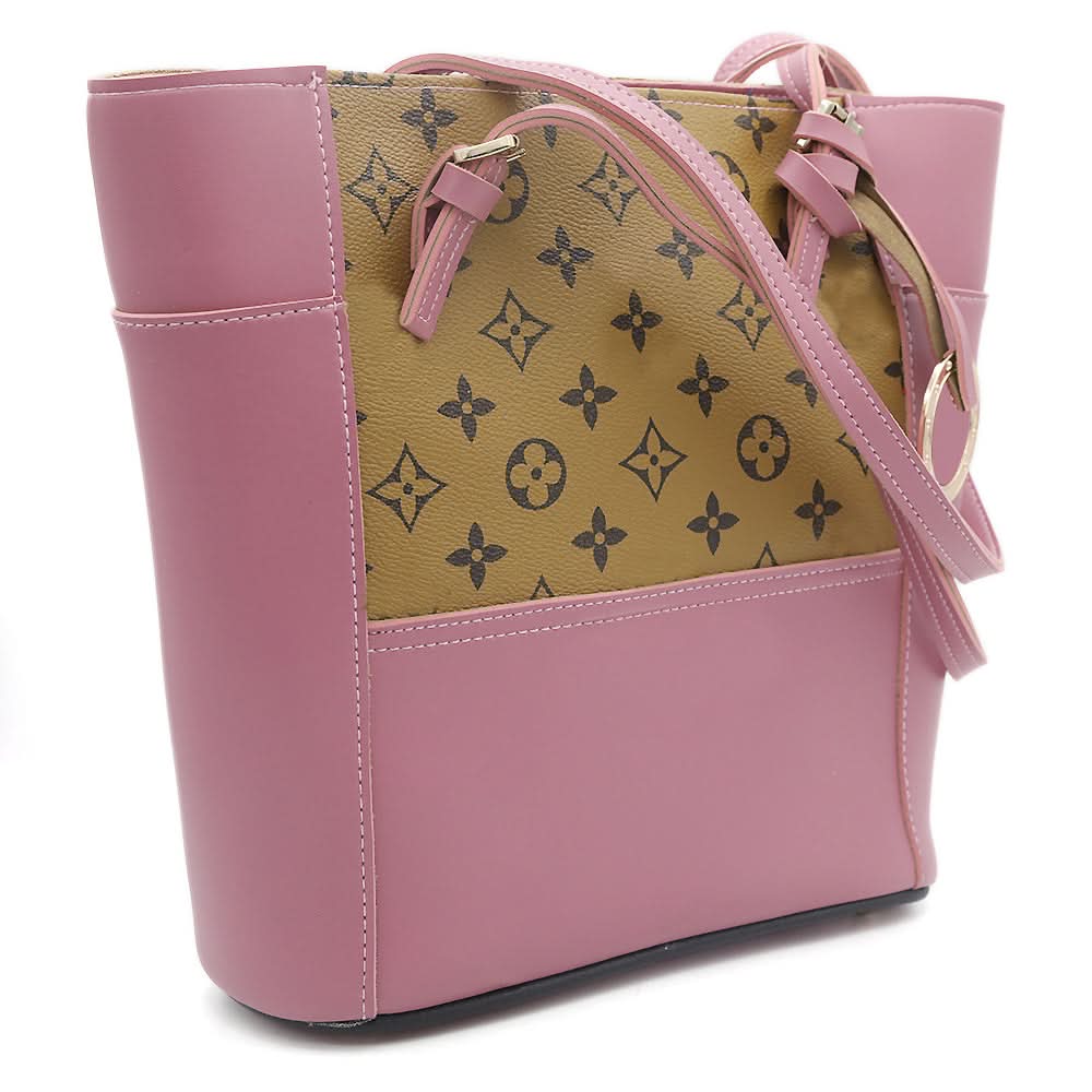 Women's Handbag H-81 - Pink & Brown, Women, Bags, Chase Value, Chase Value