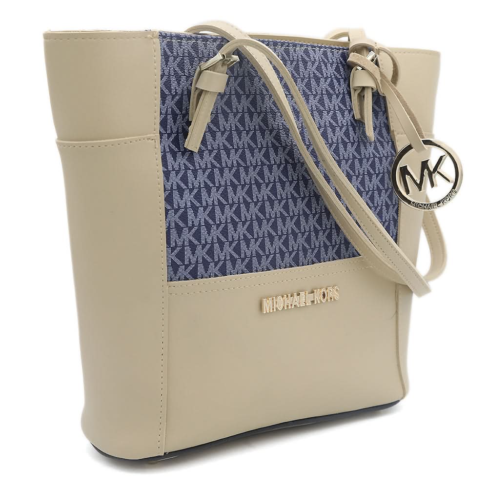 Women's Handbag H-81 - Beige & Navy Blue, Women, Bags, Chase Value, Chase Value