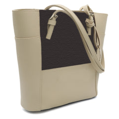 Women's Handbag H-81 - Beige & Coffee, Women, Bags, Chase Value, Chase Value