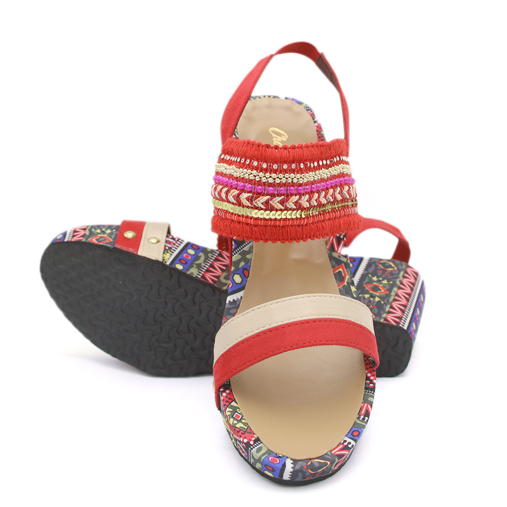 Women's Sandal - Maroon, Women, Heels, Chase Value, Chase Value