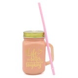 Kleeyo Mason Jar Milky 450ml - Peach, Home & Lifestyle, Glassware & Drinkware, Chase Value, Chase Value