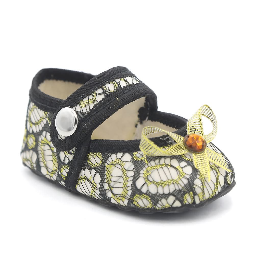 Newborn Girls Net Pumps - Black, Kids, NB Shoes And Socks, Chase Value, Chase Value