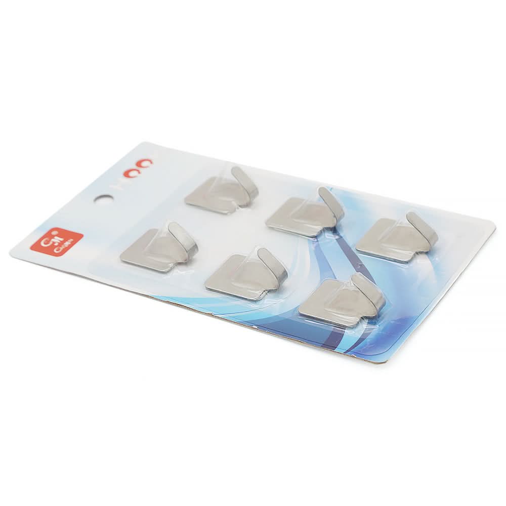 Sticker Hook Steel 6 Pcs, Home & Lifestyle, Accessories, Chase Value, Chase Value