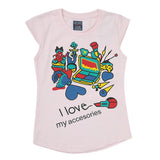 Girls Printed Half Sleeves T-Shirt 4703 - Light Pink, Kids, Girls T-Shirts, Chase Value, Chase Value