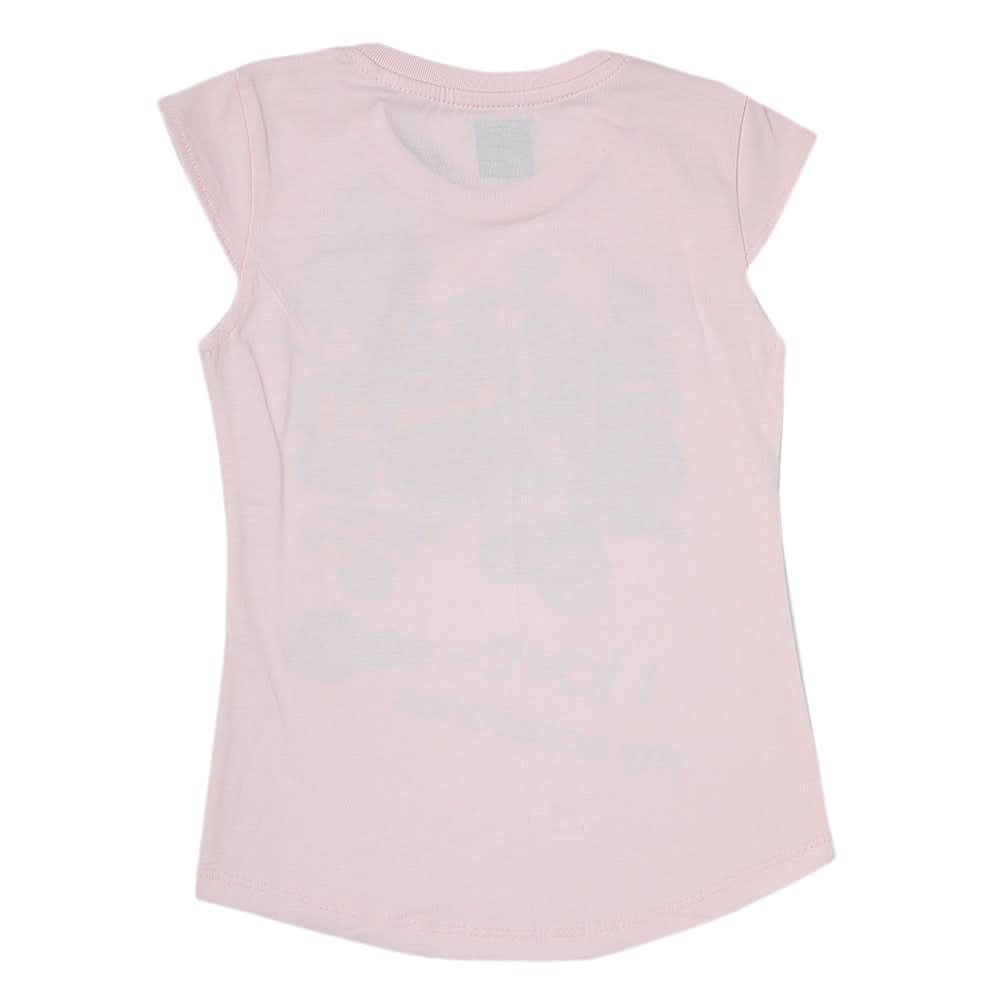 Girls Printed Half Sleeves T-Shirt 4703 - Light Pink, Kids, Girls T-Shirts, Chase Value, Chase Value