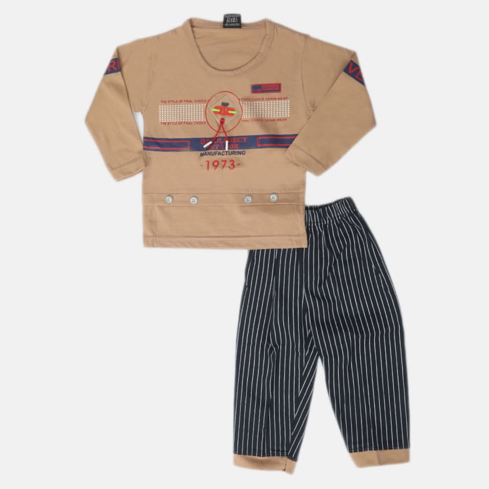 Boys Full Sleeves Suit - Brown, Kids, Boys Sets And Suits, Chase Value, Chase Value