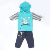 Newborn Boys Full Sleeves Hooded Suit - Green, Kids, NB Boys Sets And Suits, Chase Value, Chase Value