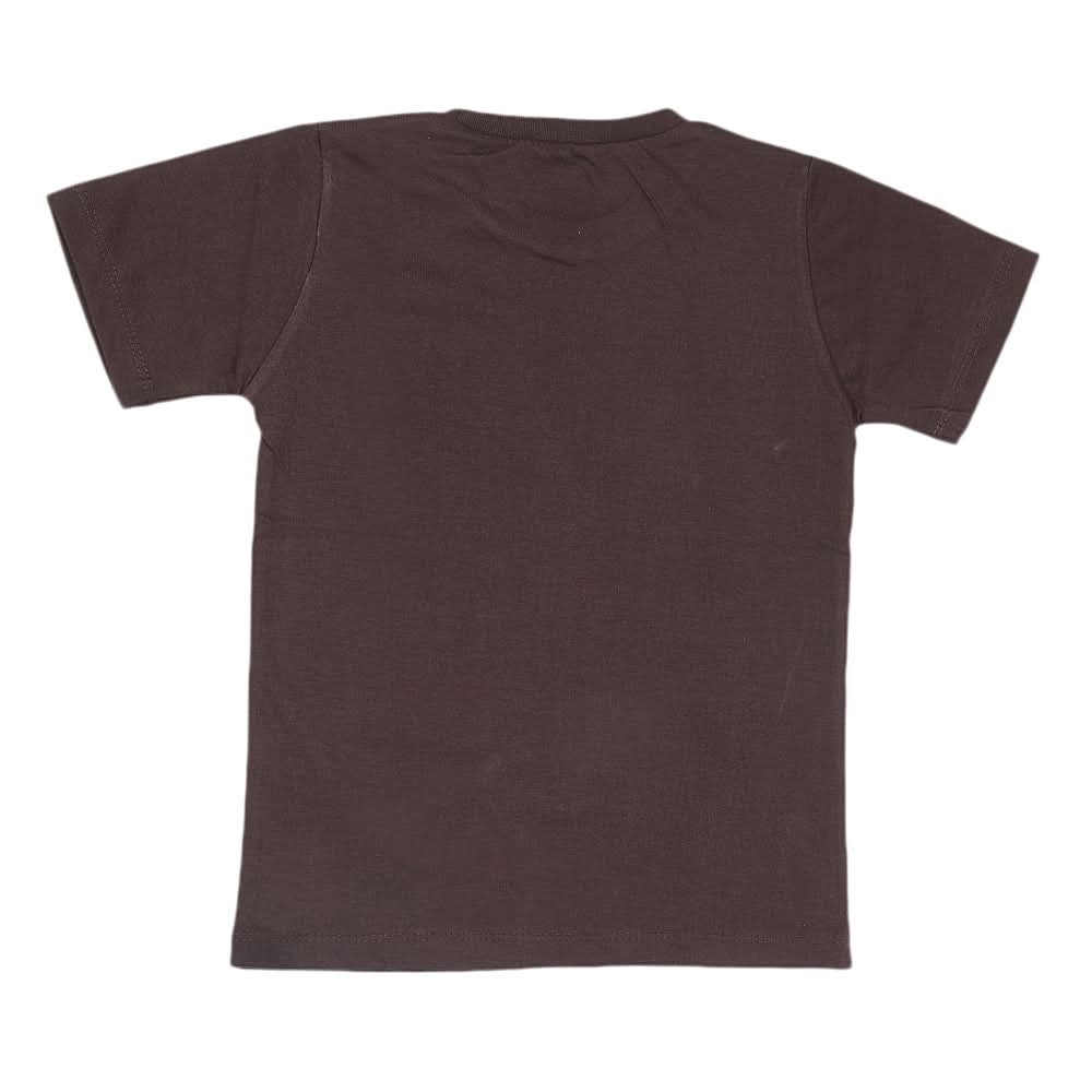 Boys Half Sleeves Jersey T-Shirt 4126 - Brown, Kids, Boys T-Shirts, Chase Value, Chase Value