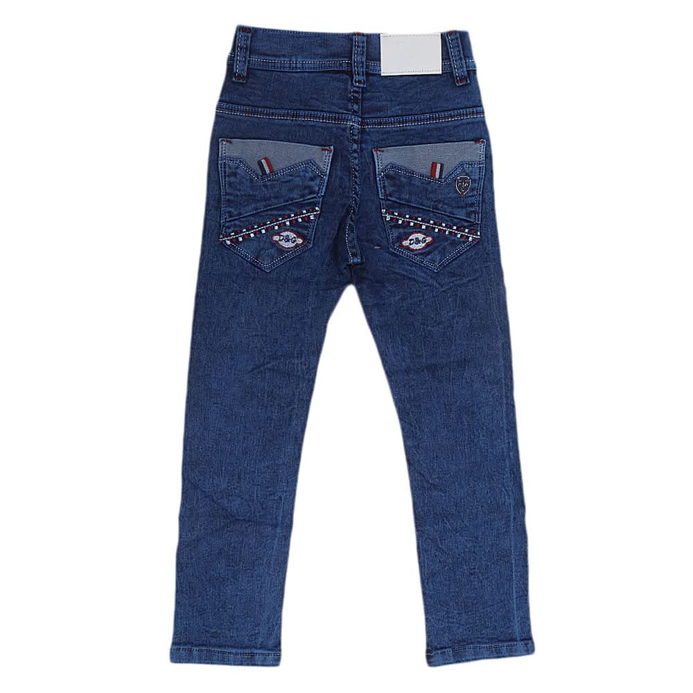 Boys Random Wash Denim Pant - Dark Blue, Kids, Boys Pants, Chase Value, Chase Value