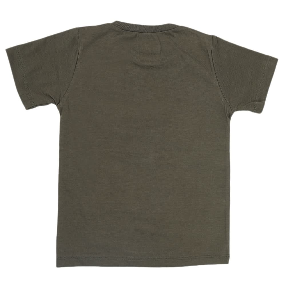 Boys Half Sleeves Jersey T-Shirt 4126 - Olive Green, Kids, Boys T-Shirts, Chase Value, Chase Value