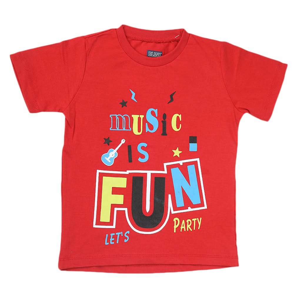 Boys Half Sleeves Jersey T-Shirt 4126 - Red, Kids, Boys T-Shirts, Chase Value, Chase Value