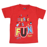 Boys Half Sleeves Jersey T-Shirt 4126 - Red, Kids, Boys T-Shirts, Chase Value, Chase Value