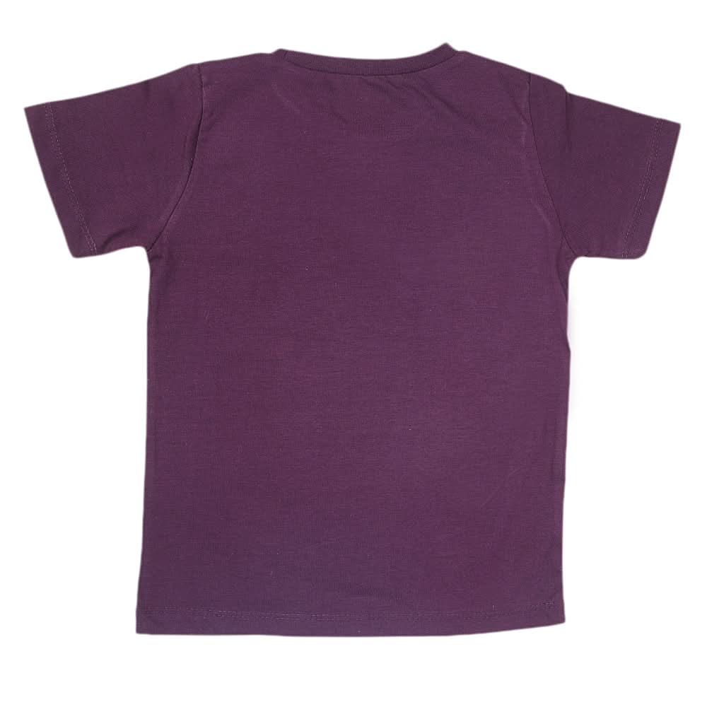 Boys Half Sleeves Jersey T-Shirt 4125 - Purple, Kids, Boys T-Shirts, Chase Value, Chase Value