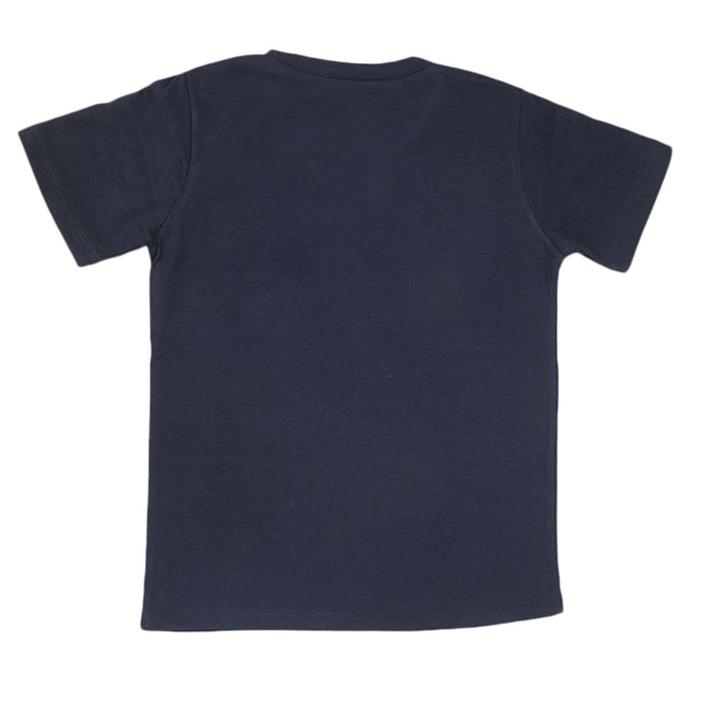 Boys Half Sleeves Jersey T-Shirt 4136 - Navy Blue, Kids, Boys T-Shirts, Chase Value, Chase Value