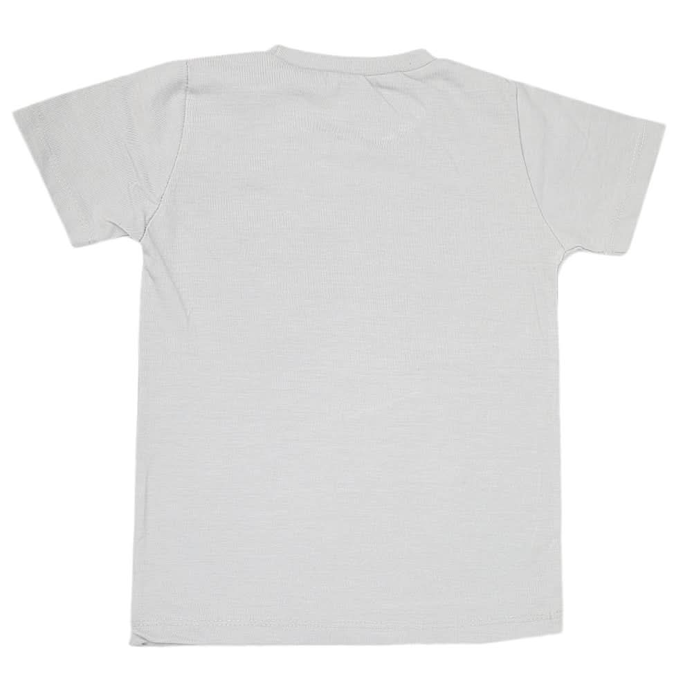Boys Half Sleeves Jersey T-Shirt 4136 - Light Grey, Kids, Boys T-Shirts, Chase Value, Chase Value
