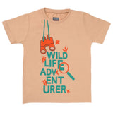 Boys Half Sleeves Jersey T-Shirt 4145 - Camel, Kids, Boys T-Shirts, Chase Value, Chase Value