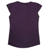 Girls Printed Half Sleeves T-Shirt 4699 - Purple, Kids, Girls T-Shirts, Chase Value, Chase Value