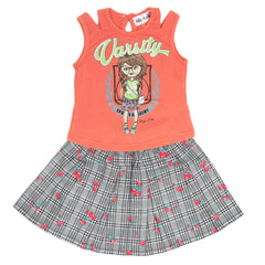 Girls Skirt Suits 110 SML - Orange, Kids, Girls Sets And Suits, Chase Value, Chase Value