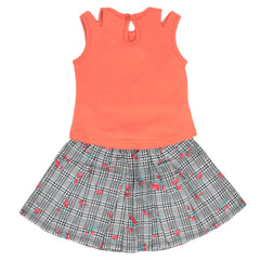 Girls Skirt Suits 110 SML - Orange, Kids, Girls Sets And Suits, Chase Value, Chase Value