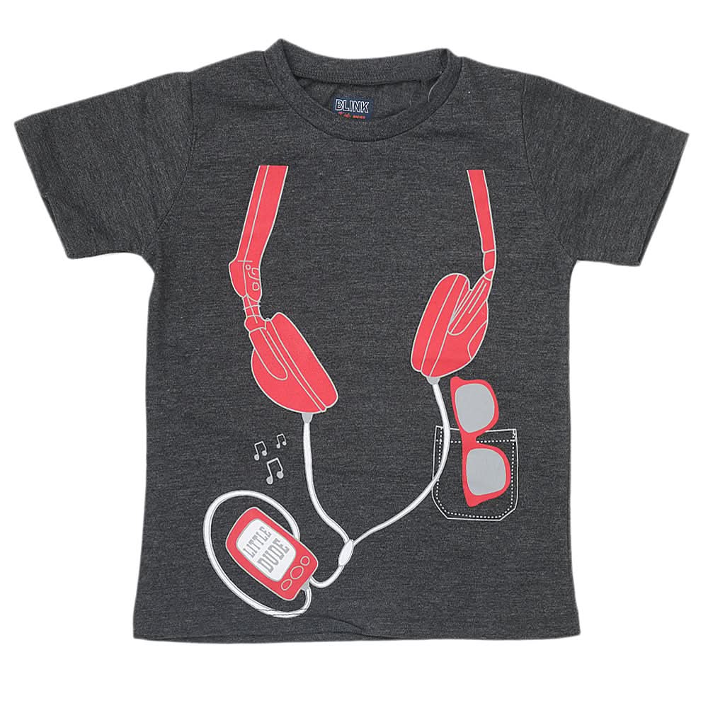Boys Half Sleeves Jersey T-Shirt 4154 - Grey, Kids, Boys T-Shirts, Chase Value, Chase Value