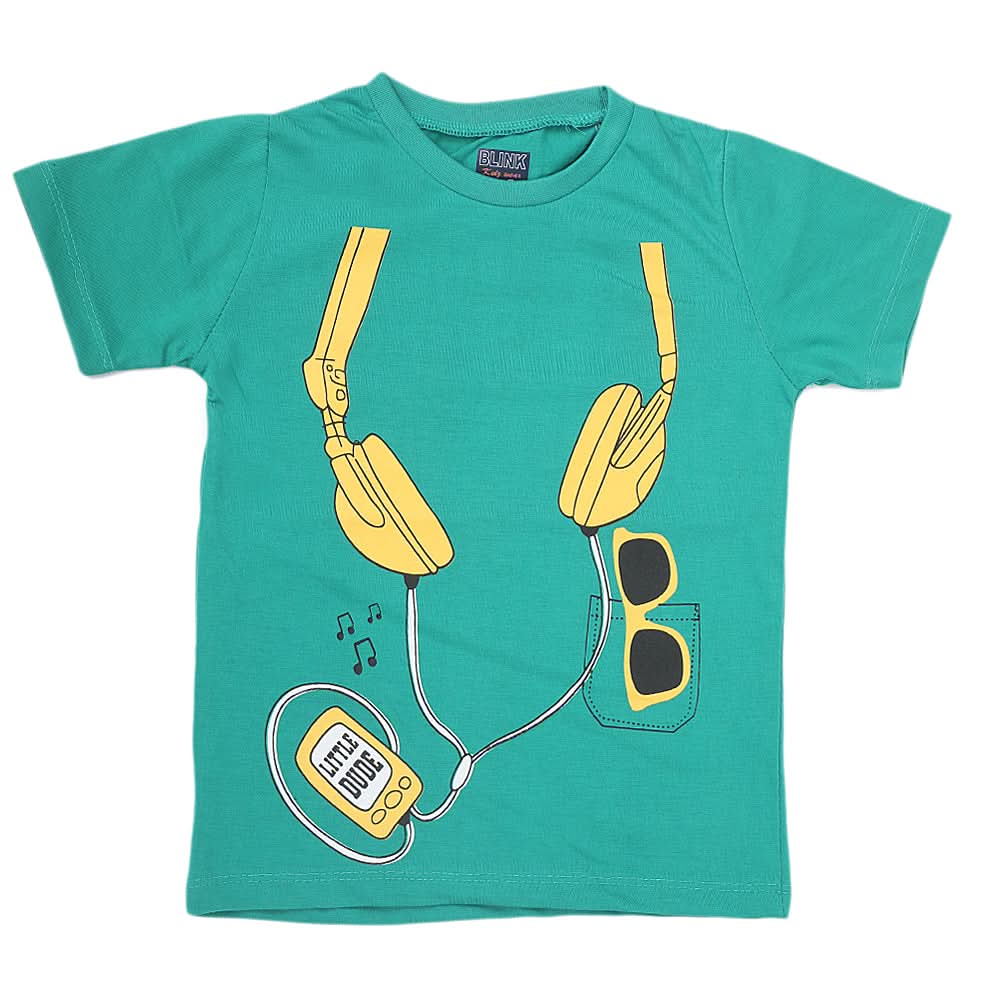 Boys Half Sleeves Jersey T-Shirt 4154 - Green, Kids, Boys T-Shirts, Chase Value, Chase Value