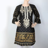 Women's Embroidered Kurti - Black, Women, Ready Kurtis, Chase Value, Chase Value