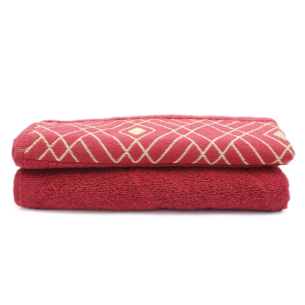 Bath Towel Greek Border - Maroon, Home & Lifestyle, Bath Towels, Chase Value, Chase Value