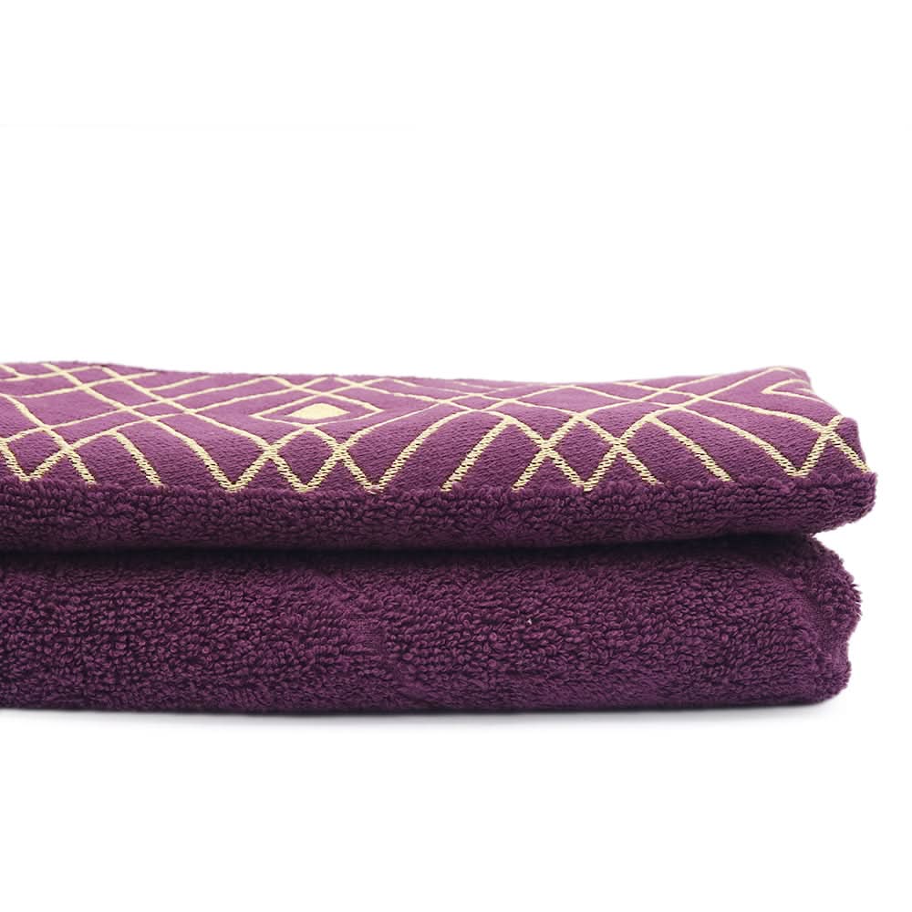 Bath Towel Greek Border - Purple, Home & Lifestyle, Bath Towels, Chase Value, Chase Value