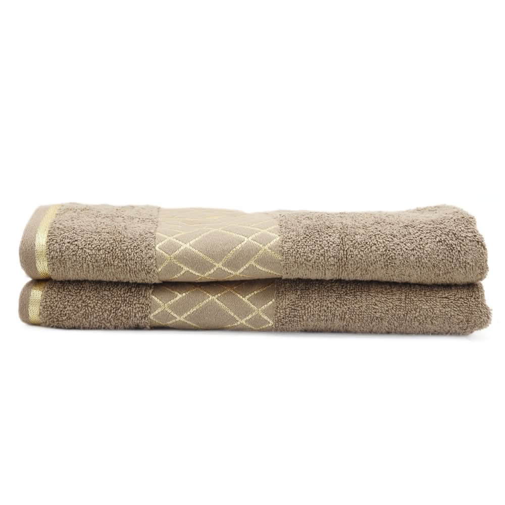 Bath Towel Greek Border - Medium Brown, Home & Lifestyle, Bath Towels, Chase Value, Chase Value