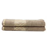 Bath Towel Greek Border - Medium Brown, Home & Lifestyle, Bath Towels, Chase Value, Chase Value