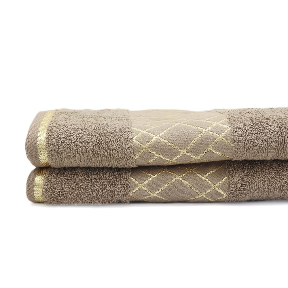 Bath Towel Greek Border - Medium Brown, Home & Lifestyle, Bath Towels, Chase Value, Chase Value