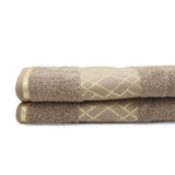 Bath Towel Greek Border - Medium Brown, Home & Lifestyle, Bath Towels, Chase Value, Chase Value