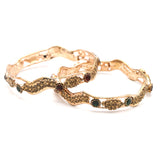 Girl's Setting Bangles 2Pc - Golden, Kids, Bangles & Bracelet, Chase Value, Chase Value