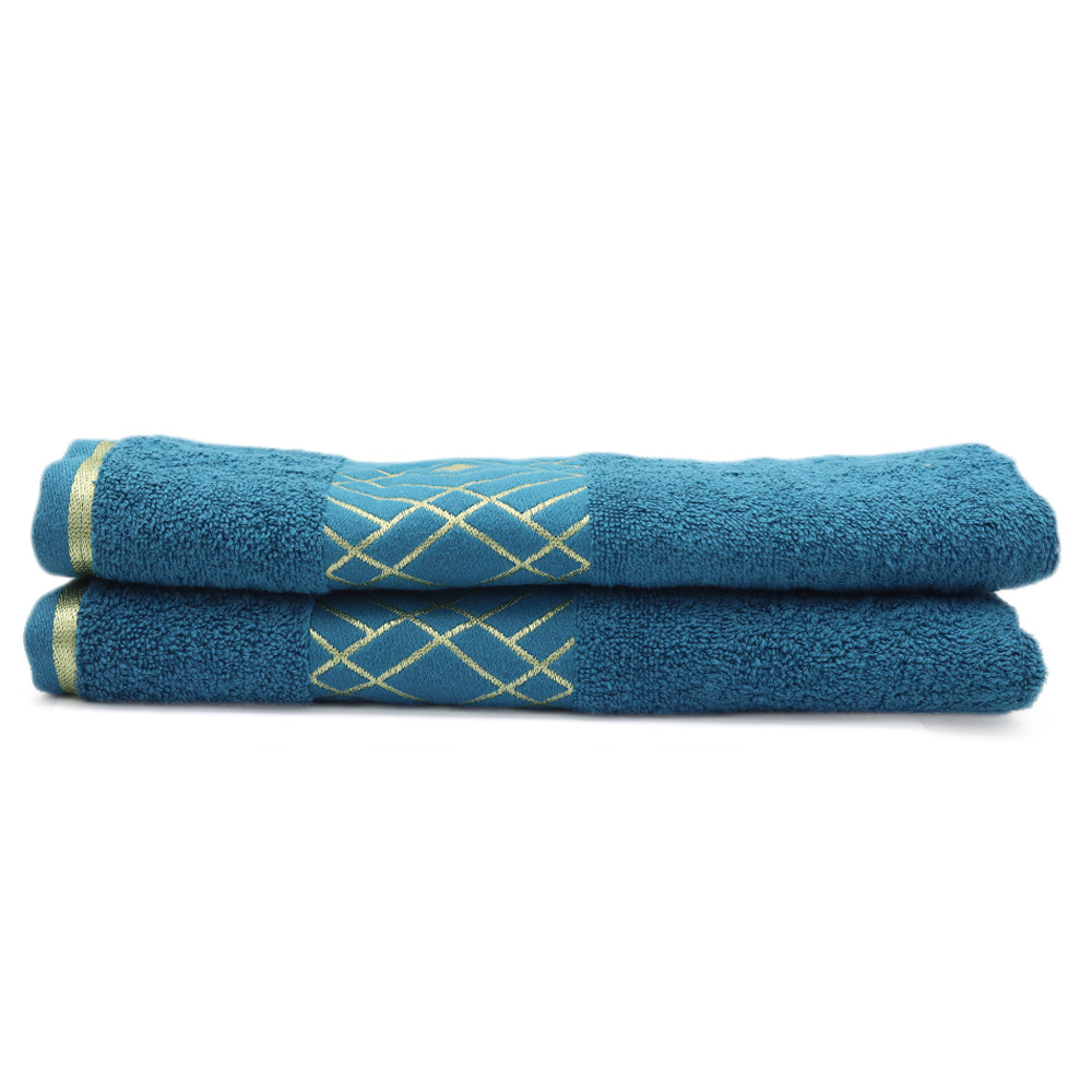 Bath Towel Greek Border - Navy Blue, Home & Lifestyle, Bath Towels, Chase Value, Chase Value