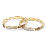 Girl's Setting Bangles 2Pc - Golden, Kids, Bangles & Bracelet, Chase Value, Chase Value