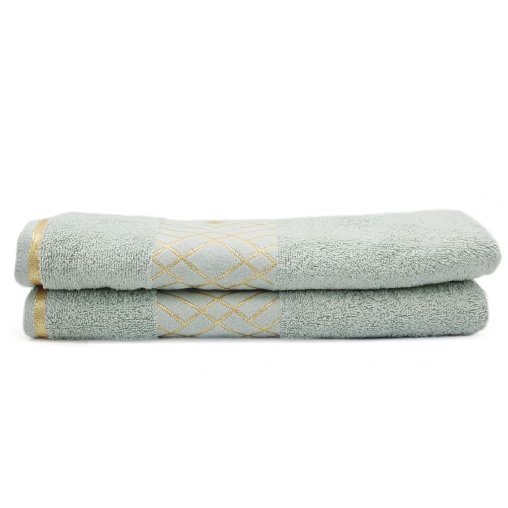 Bath Towel Greek Border - Light Green, Home & Lifestyle, Bath Towels, Chase Value, Chase Value