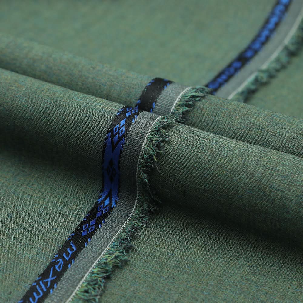 Men’s Morocu Winter Un-Stitched Suit - Pine Green, Men, Unstitched Fabric, Chase Value, Chase Value