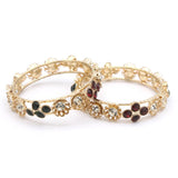 Girl's Setting Bangles 2Pc - Golden, Kids, Bangles & Bracelet, Chase Value, Chase Value