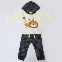 Newborn Boys Full Sleeves Hooded Suit - Fawn, Kids, NB Boys Sets And Suits, Chase Value, Chase Value