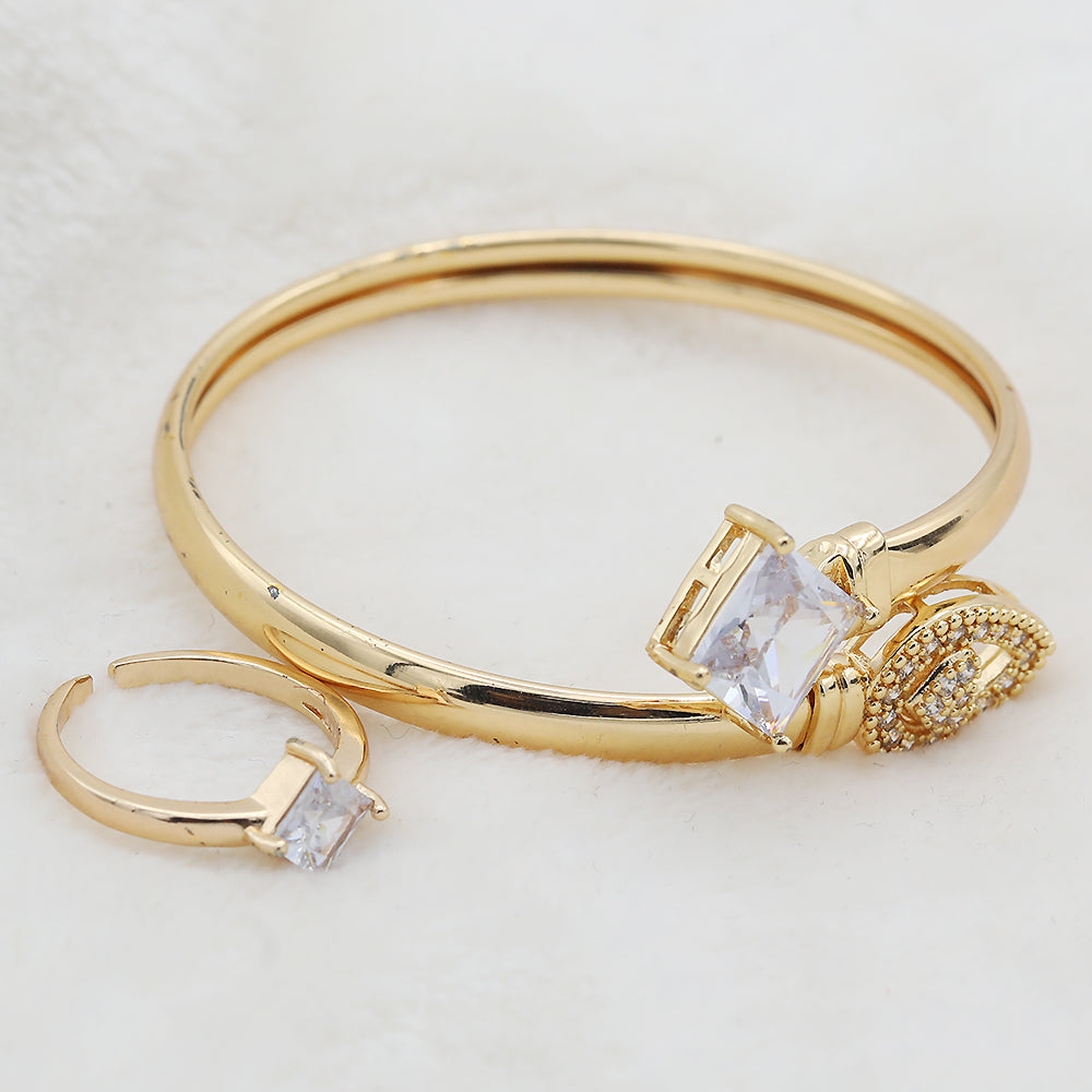 Women's Bracelet With Ring - Golden, Women, Bangles & Bracelets, Chase Value, Chase Value