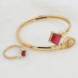 Women's Bracelet With Ring - Dark Pink, Women, Bangles & Bracelets, Chase Value, Chase Value