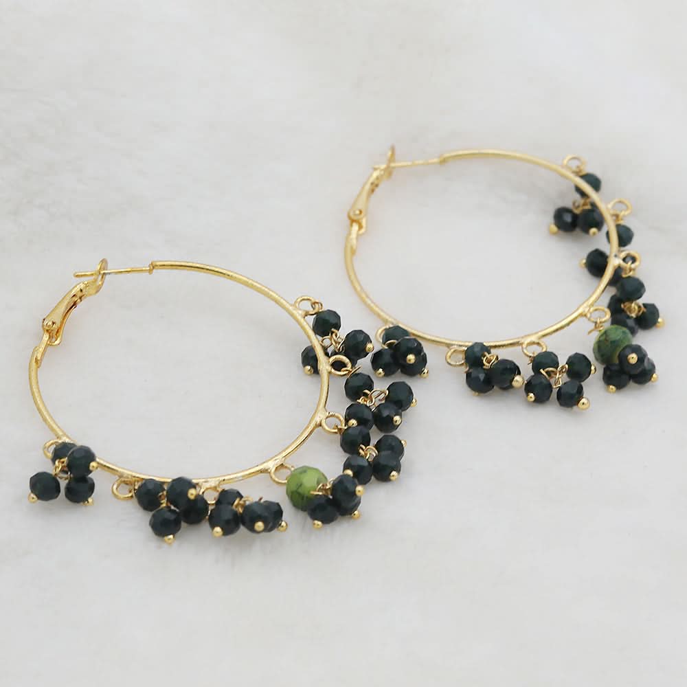 Women's Crystal Ring Bali - Black, Women, Earrings & Tops, Chase Value, Chase Value