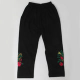 Girls Embroidered Tights - Black, Kids, Tights Leggings And Pajama, Chase Value, Chase Value
