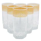 Starlite 6 Pcs Glass Set 300 ML - Golden, Home & Lifestyle, Glassware & Drinkware, Chase Value, Chase Value