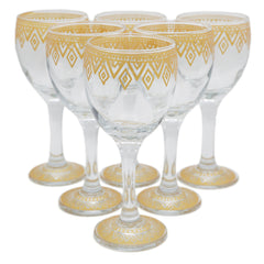 Imerial Goblet 6 Pcs Glass Set 240 ML - Golden, Home & Lifestyle, Glassware & Drinkware, Chase Value, Chase Value
