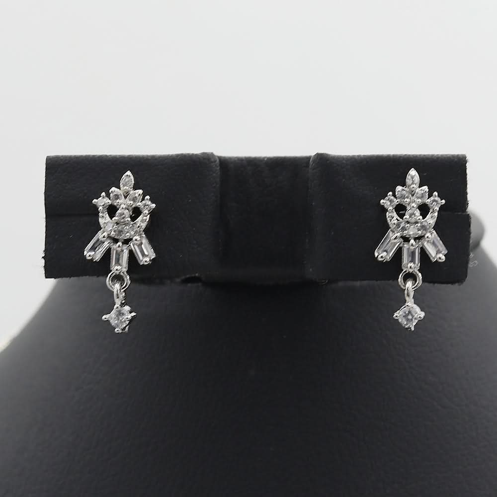 Women's American Diamond Half Set - Silver, Women, Jewellery Set, Chase Value, Chase Value