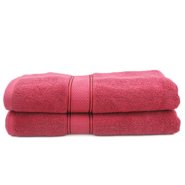Terry Fancy Bath Towel - Maroon, Home & Lifestyle, Bath Towels, Chase Value, Chase Value