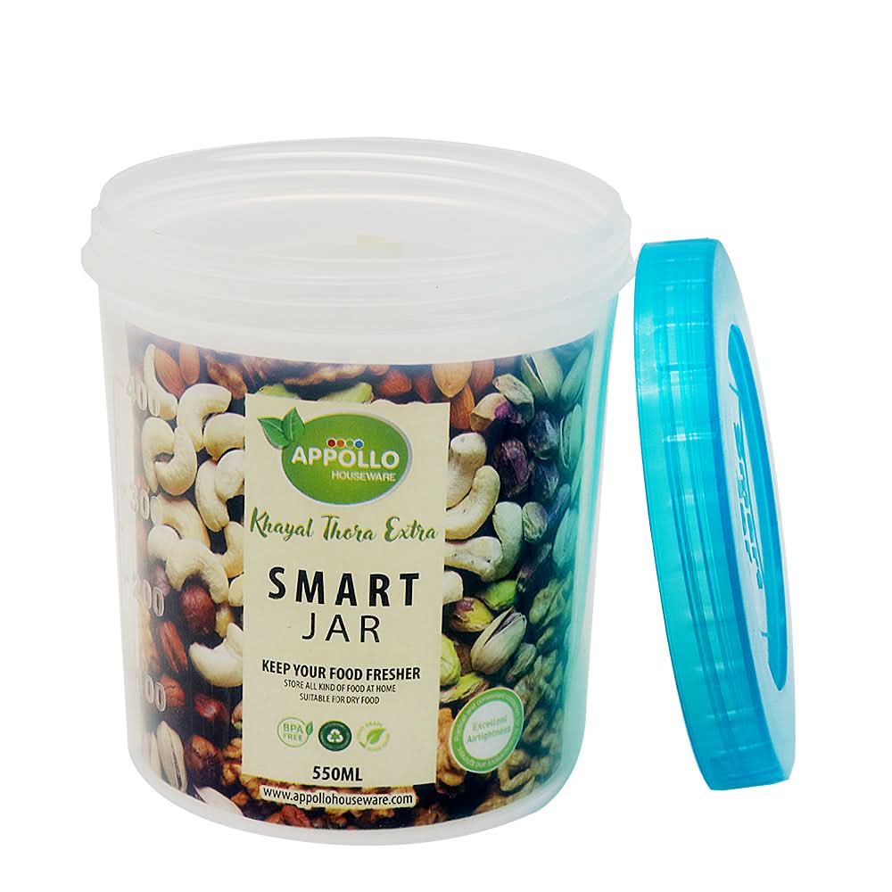 Smart Jar Medium 550ml - Cyan, Home & Lifestyle, Storage Boxes, Chase Value, Chase Value
